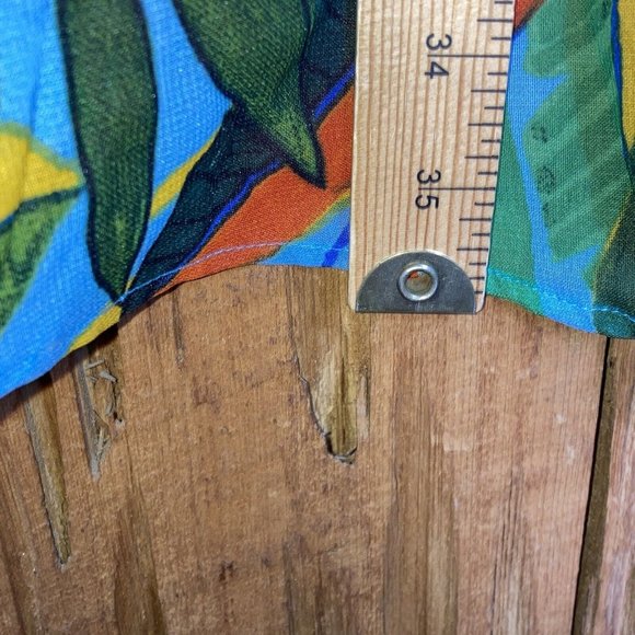 Truly 4 You Bright Floral Skirt Womens M A-Line Long Sheer Over Short Under Belt - Picture 10 of 10